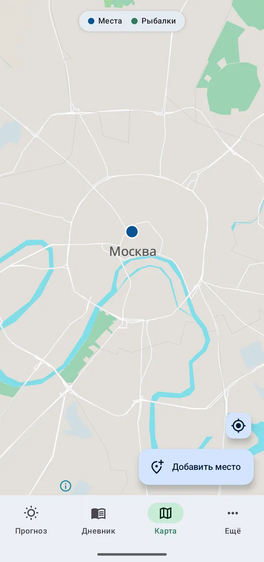 Карта своих мест рыбалки